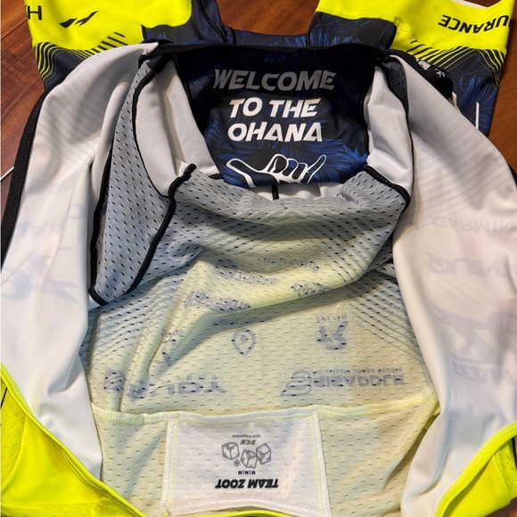 Team Zoot 2023 Neon Yellow and Blue One-Piece Triathlon Suit Kit Women’s Medium - Picture 7 of 9